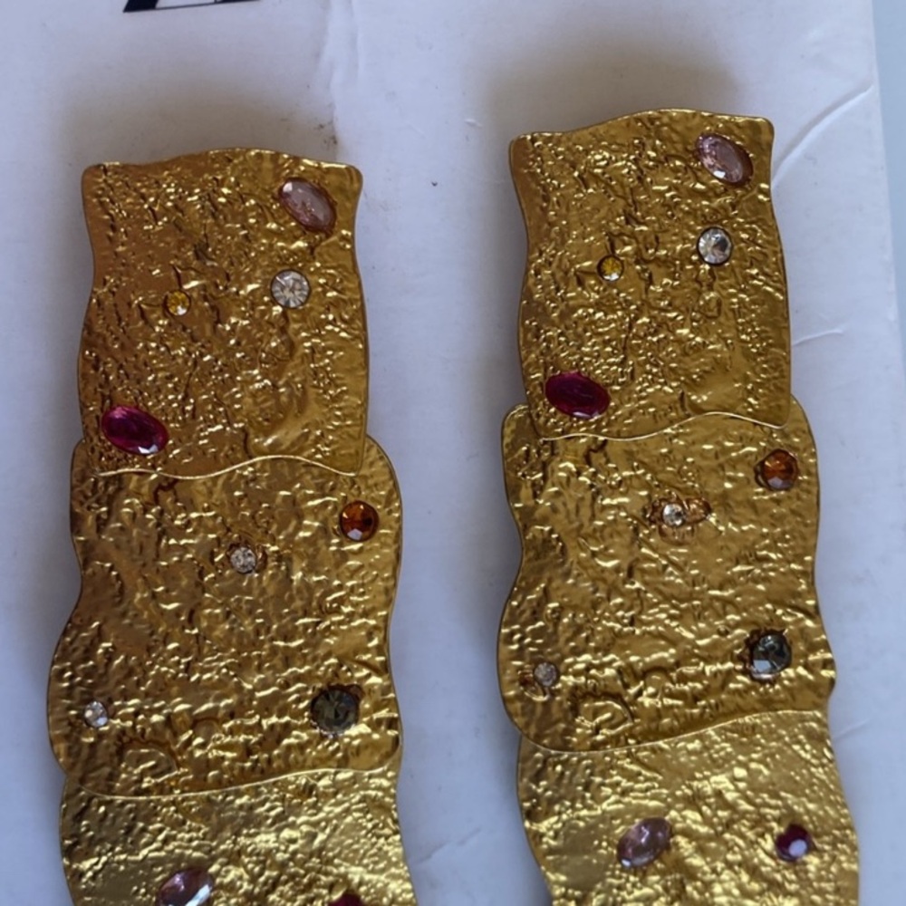 NWT Zara Maxi Gold Tone Earrings - Picture 3 of 11